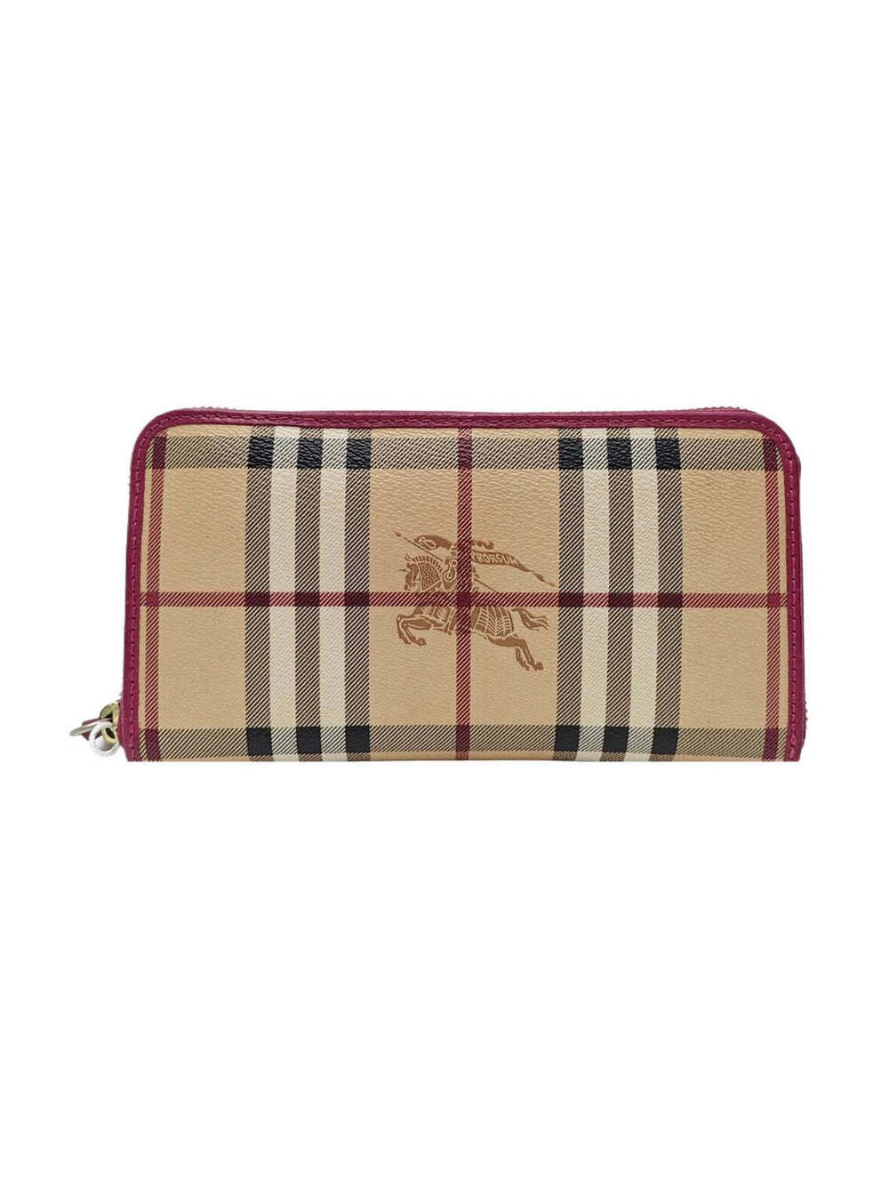 Burberry Haymarket Check Zip Around Wallet, Christopher Bailey Era, 2010